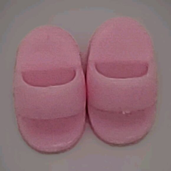 Vintage Kelly Chelsea Small Doll Slippers Pink Slides 90's Replacement Sandals - Picture 3 of 6